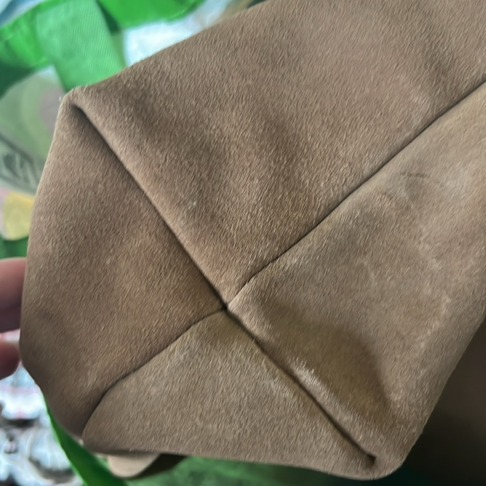 Tan Suede Shoulder Bag - Picture 11 of 12